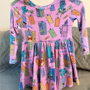 Little Sleepies Disney Monsters Inc. Twirl Dress Soluxe 6-12M